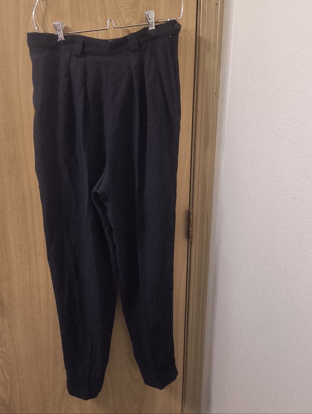 Vintage 90s Nordstrom Preview Collection High Waisted Pleated Trousers Black 4